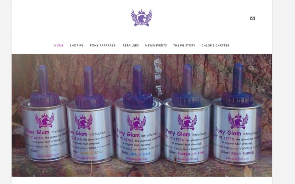 Pony Glam website