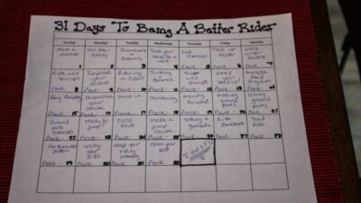31 Days To Becoming A Better Rider - Day 2 Planning