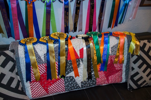 decorating with horse show ribbons