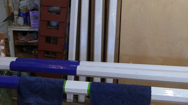 painting horse jump rails