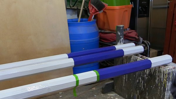 painting horse jump rails