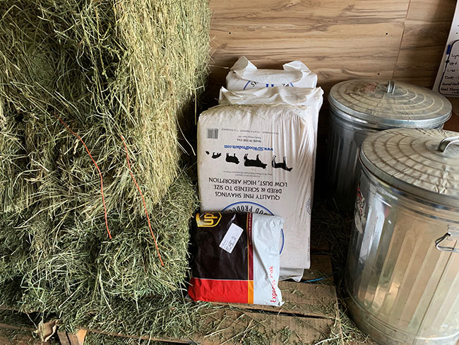 a package in a tack room