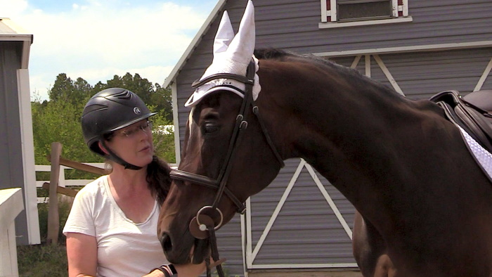 a woman with a horse